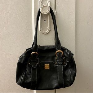 Dooney & Bourke Vintage Black Leather Handbag Shoulder Bag